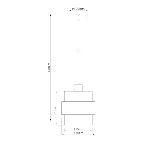 Lampa wisząca VALENTINO - zwis 1xE27 beżowa 18 cm Milagro