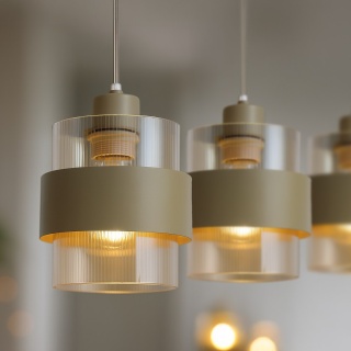 Lampa wisząca VALENTINO - zwis 1xE27 beżowa 75 cm Milagro