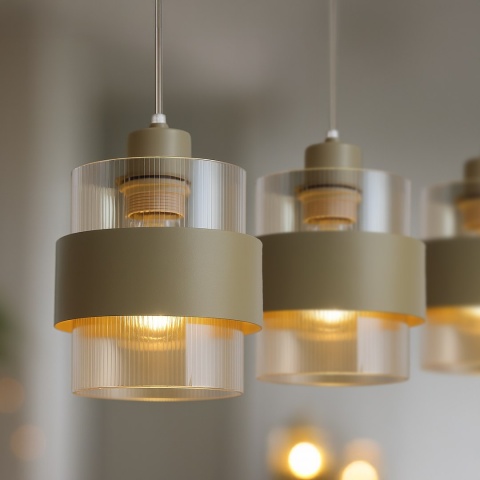 Lampa wisząca VALENTINO - zwis 1xE27 beżowa 75 cm Milagro