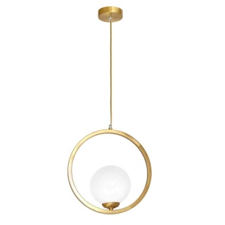 Lampa wisząca VIENNA - zwis 1xE14 mosiężna 30 cm Milagro