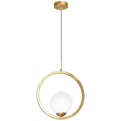 Lampa wisząca VIENNA - zwis 1xE14 mosiężna 30 cm Milagro