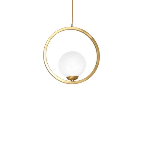 Lampa wisząca VIENNA - zwis 1xE14 mosiężna 30 cm Milagro