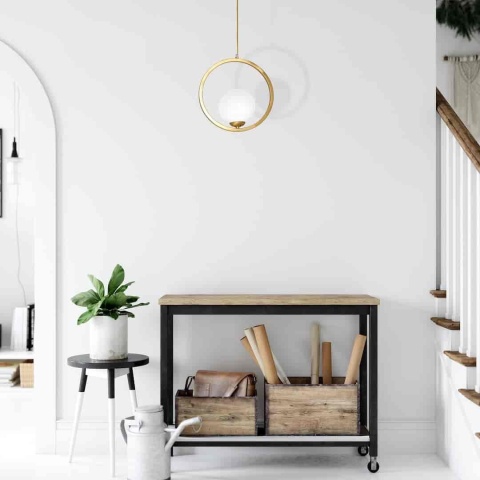 Lampa wisząca VIENNA - zwis 1xE14 mosiężna 30 cm Milagro
