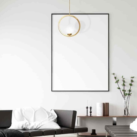 Lampa wisząca VIENNA - zwis 1xE14 mosiężna 30 cm Milagro