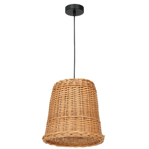 Lampa wisząca VIMINI NATURAL WOOD - zwis 1xE27 w kolorze naturalnego drewna 30 cm Milagro