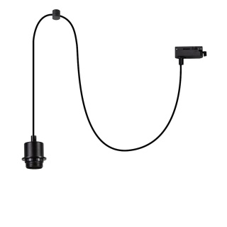 Lampa wisząca szynowa HANG do Szynoprzewodu 1 Obwodowego v2.0 - zwis 1xE27 czarna Milagro