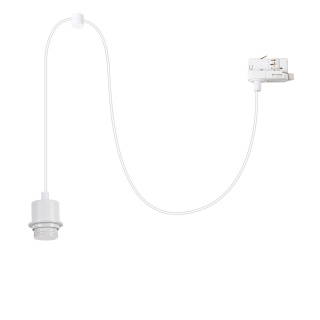 Lampa wisząca szynowa HANG do Szynoprzewodu 3 Obwodowego - zwis 1xE27 biała Milagro