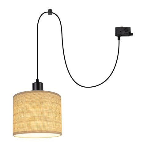 Lampa wisząca szynowa HANG do Szynoprzewodu 3 Obwodowego - zwis 1xE27 czarna Milagro