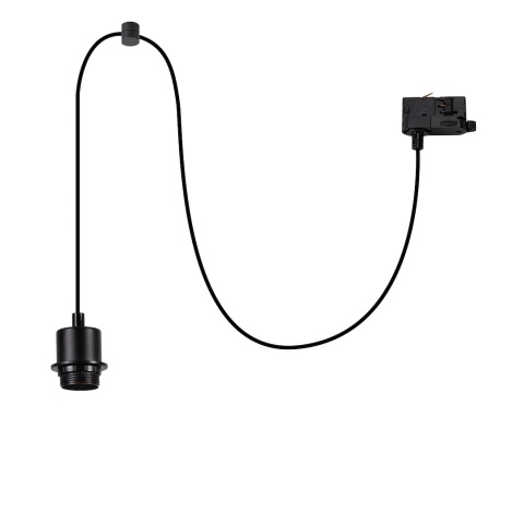 Lampa wisząca szynowa HANG do Szynoprzewodu 3 Obwodowego - zwis 1xE27 czarna Milagro
