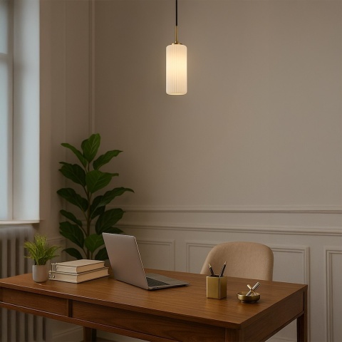 Lampa wisząca wiszaca Vesta - zwis 1xE27 złota 10 cm Milagro