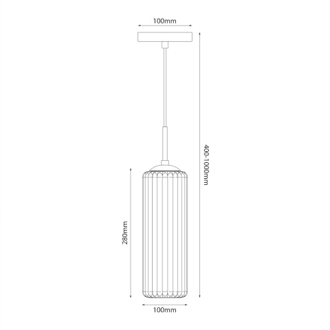 Lampa wisząca wiszaca Vesta - zwis 1xE27 złota 10 cm Milagro
