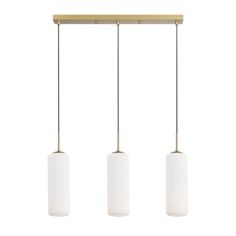 Lampa wisząca wiszaca Vesta - zwis 3xE27 złota 64 cm Milagro