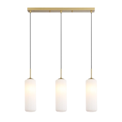 Lampa wisząca wiszaca Vesta - zwis 3xE27 złota 64 cm Milagro
