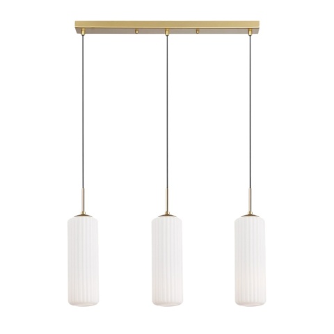 Lampa wisząca wiszaca Vesta - zwis 3xE27 złota 64 cm Milagro