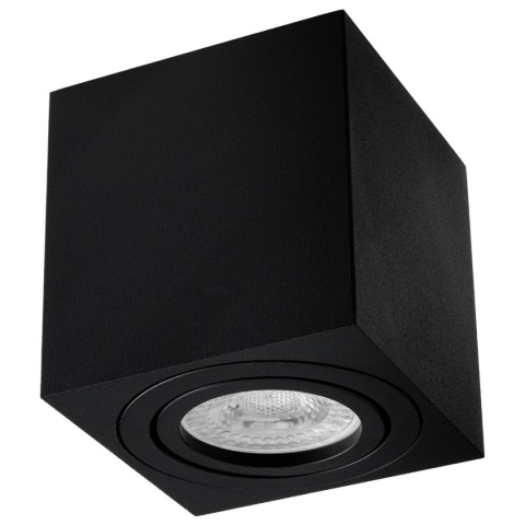 Oprawa natynkowa GU10 Spot Kubełek Tuba ruchoma kwadratowa czarna 84mm AMAT-M