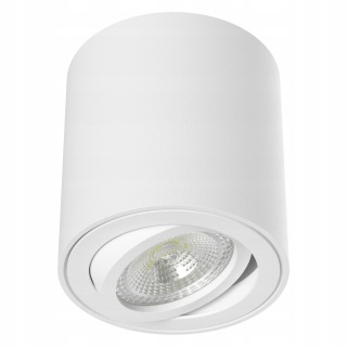 Oprawa sufitowa natynkowa halogenowa TUBA KUBEŁEK do LED GU10 ruchoma biała 84mm