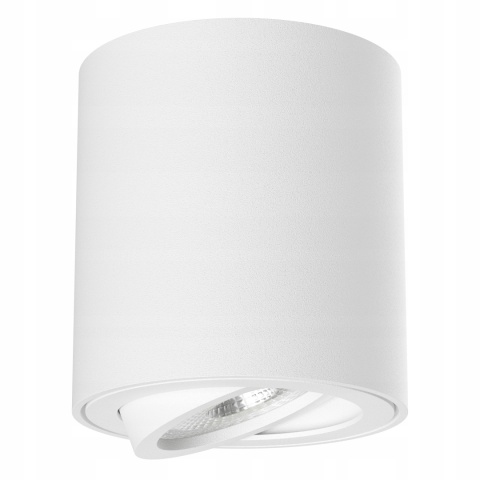 Oprawa sufitowa natynkowa halogenowa TUBA KUBEŁEK do LED GU10 ruchoma biała 84mm