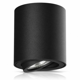 Oprawa sufitowa natynkowa halogenowa TUBA KUBEŁEK do LED GU10 ruchoma czarna 84mm