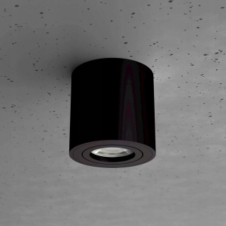 Oprawa sufitowa natynkowa halogenowa TUBA KUBEŁEK do LED GU10 ruchoma czarna 84mm