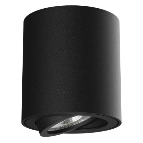 Oprawa sufitowa natynkowa halogenowa TUBA KUBEŁEK do LED GU10 ruchoma czarna 84mm