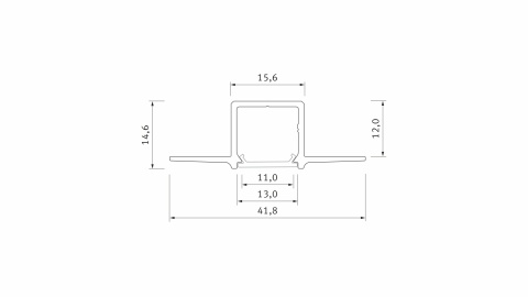 Profil LED aluminiowy PREMIUM p/t Katon-Gips Elewacja GAUDI BIAŁY 2m do taśm LED LUMINES