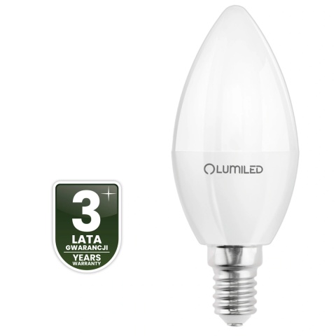 Żarówka LED E14 8W=60W 880lm Świeczka Ciepła 3000K Mocna Jasna Lumiled B35