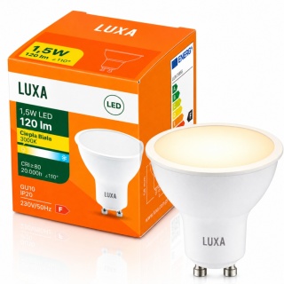 Żarówka LED GU10 1,5W = 15W 120lm 3000K Biała Ciepła Reflektor Halogen Spot