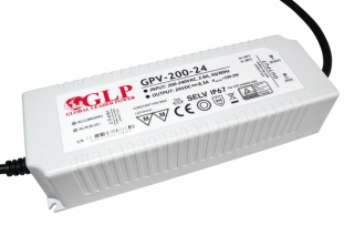 Zasilacz LED hermetyczny GLP GPV-200-24 24V 8,3A 199,2W IP67