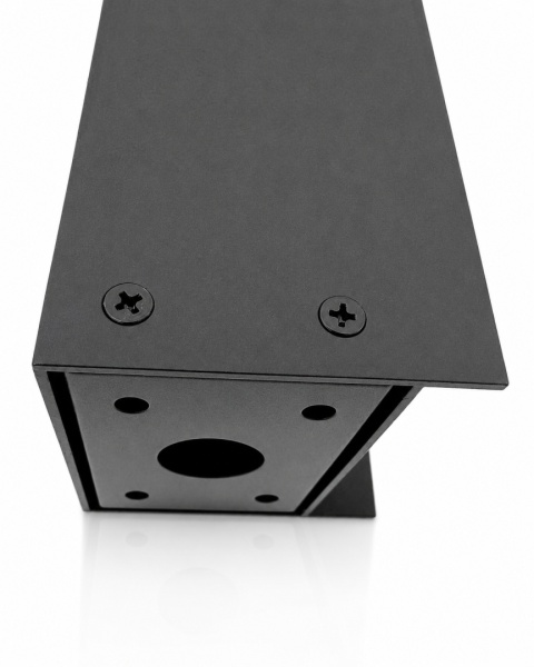 Elektryczny słupek ogrodowy z gniazdami 2x 230V zasilający czarny 23cm LUXA