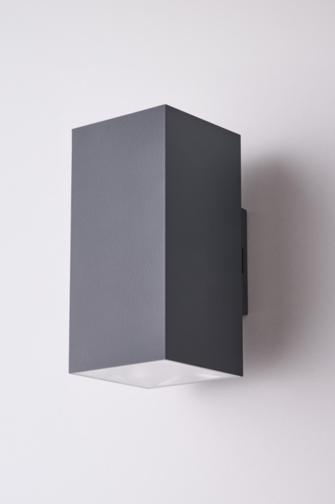 Kinkiet LED ROLAND 2 SQ 18W 3000K IP65 ciemnoszary AZzardo AZ5231