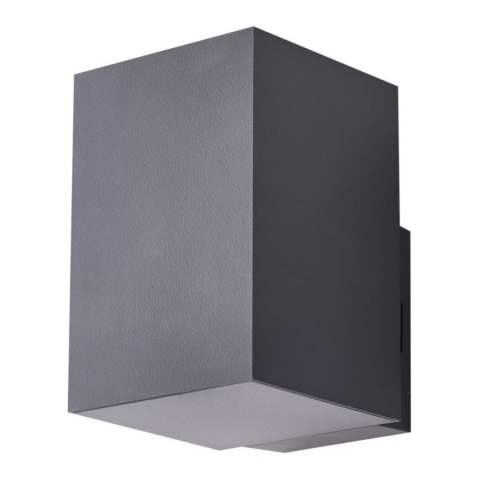 Kinkiet LED ROLAND SQ 9W 3000K IP65 ciemnoszary AZzardo AZ5229
