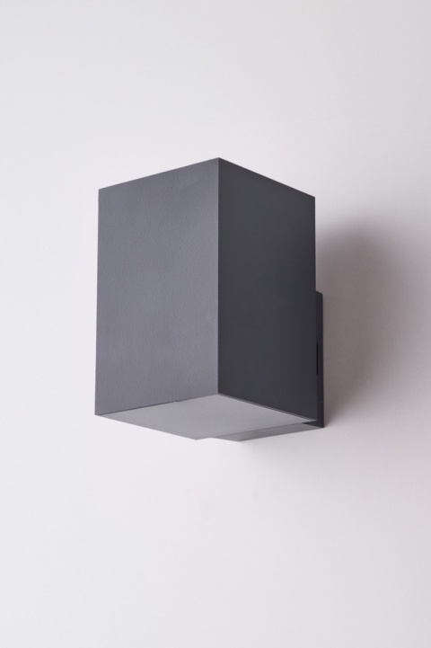 Kinkiet LED ROLAND SQ 9W 3000K IP65 ciemnoszary AZzardo AZ5229