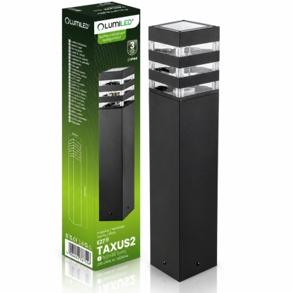 Lampa ogrodowa słupek E27 50cm IP44 czarny TAXUS 2 LUMILED LUMOGR0756