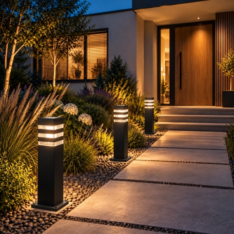 Lampa ogrodowa słupek E27 50cm IP44 czarny TAXUS 2 LUMILED LUMOGR0756
