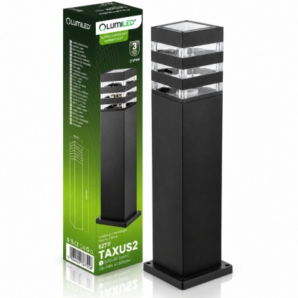 Lampa ogrodowa słupek E27 50cm IP44 czarny TAXUS 2 LUMILED LUMOGR0756