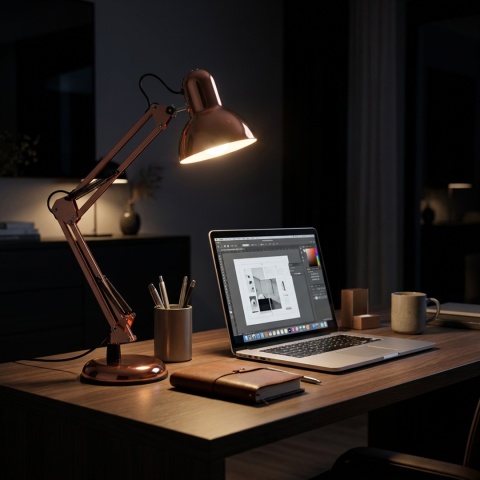 Lampka Biurkowa GLAMOUR SZKOLNA Nocna na LED E27 Regulowana KOSMETYCZNA TOBI
