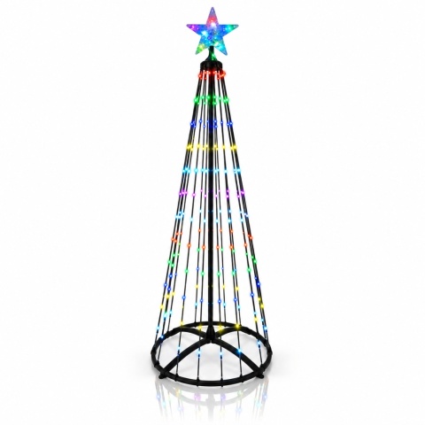 Magiczna Kolorowa Świąteczna Choinka LED 180cm 252 LED RGB Bluetooth IP65