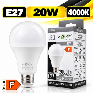 Żarówka LED E27 20W 4000K 2000lm ECO LIGHT EC79844