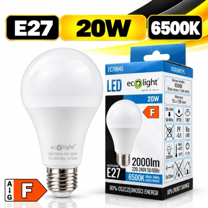 Żarówka LED E27 20W 6500K 2000lm ECO LIGHT EC79845