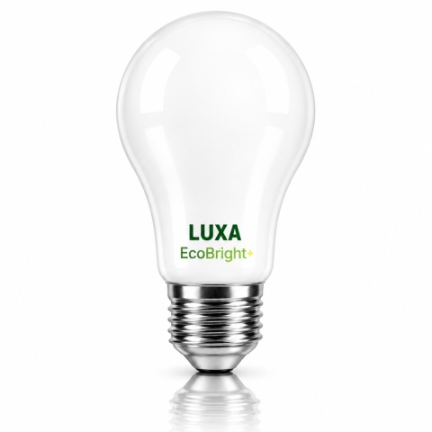 Żarówka LED E27 LUXA EcoBright+ 12W 4000K, mleczna bańka A60 z odbiciem premium.
