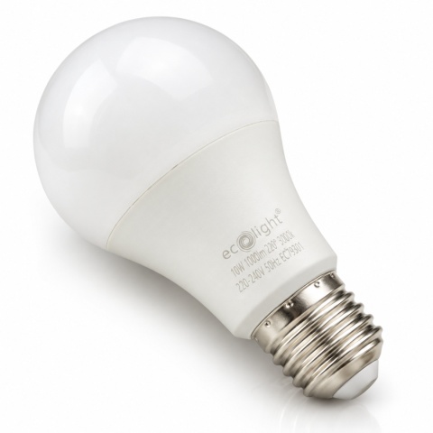 Żarówka LED E27 10W 1000lm 3000K ciepła A60 Ecolight odpowiednik 60W - 70W
