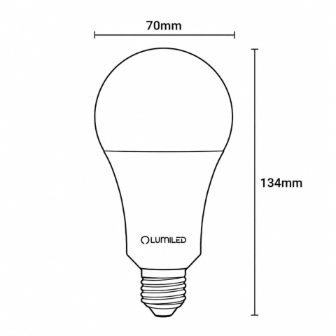 Żarówka LED E27 A80 18W = 150W 2430lm 4000K Barwa Neutralna 260°