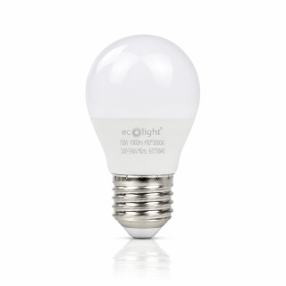 Żarówka LED E27 kulka 10W 3000K 1000lm ECO LIGHT EC79840