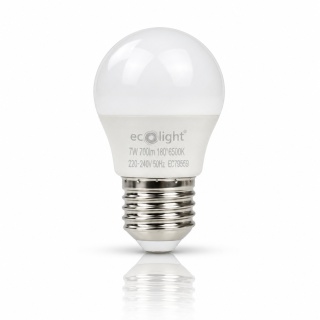 Żarówka LED E27 kulka 7W 6500K 700lm ECO LIGHT EC79559