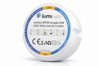 Zasilacz 24V 45W IP67 do puszki dopuszkowy FI60 1,88A Hermetyczny Taśma LED