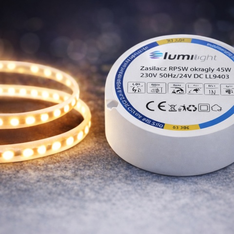 Zasilacz 24V 45W IP67 do puszki dopuszkowy FI60 1,88A Hermetyczny Taśma LED