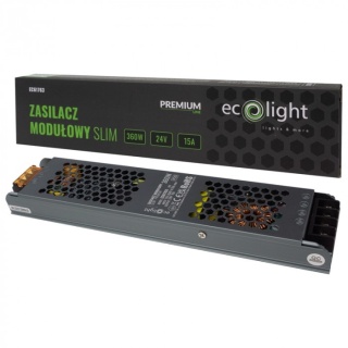 Zasilacz LED modułowy SLIM PREMIUM 360W 24V ECO LIGHT EC61763