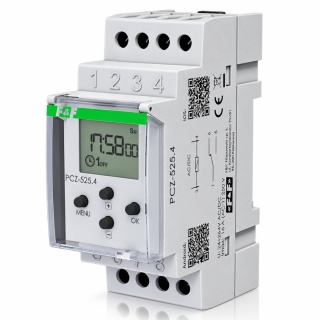 Zegar astronomiczny F&F PCZ-525.4 na szynę DIN TH-35