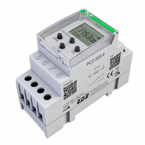 Zegar astronomiczny F&F PCZ-525.4 na szynę DIN TH-35