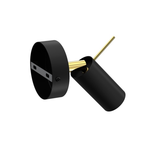 Kinkiet PRESTON GOLD/BLACK mini GU10 - widok oprawy od strony mocowania